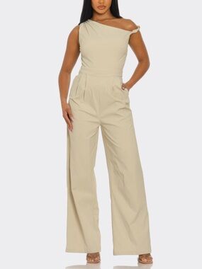 Chic Poise One-shoulder Jumpsuit